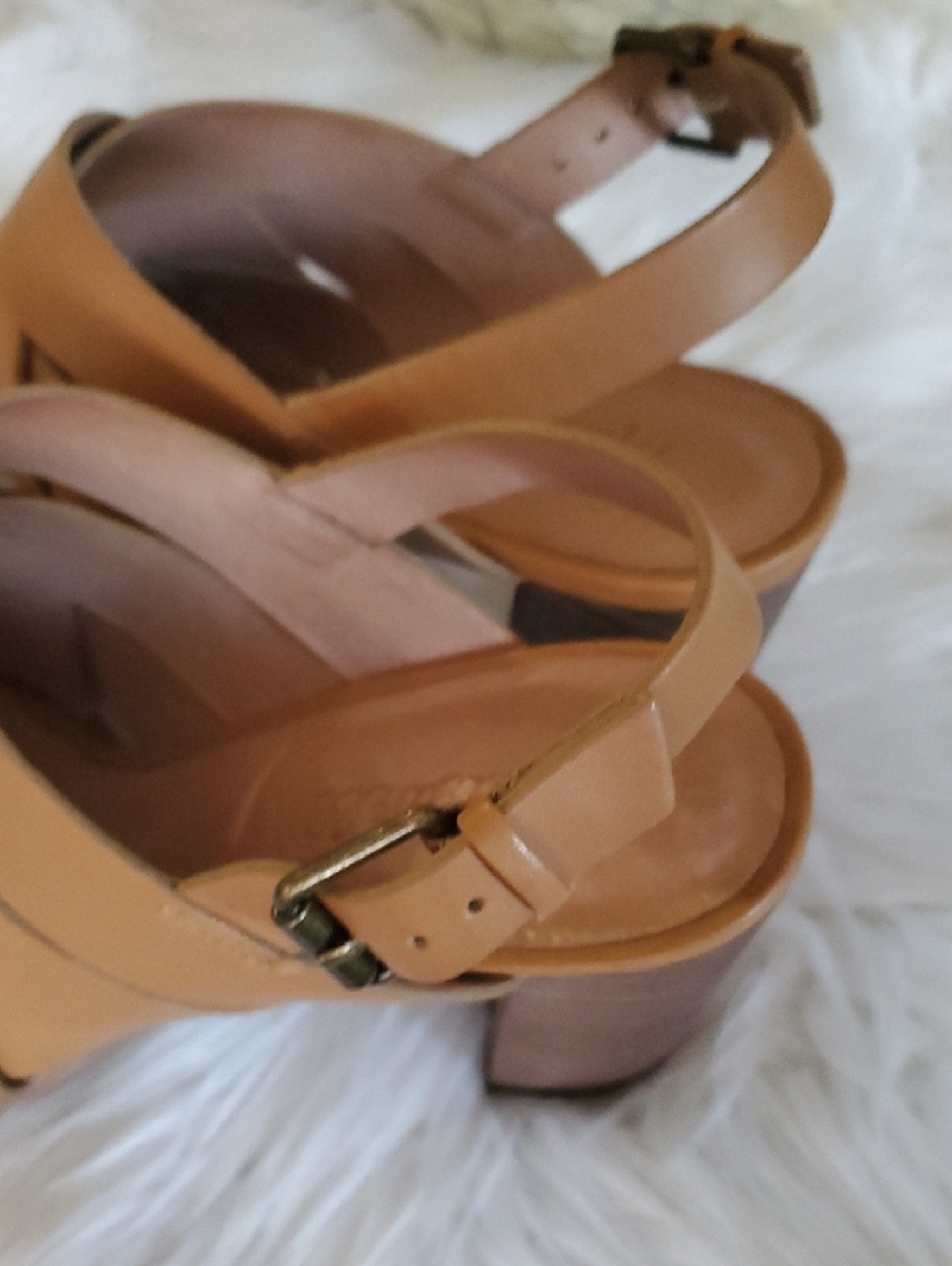 Madewell Camel/Tan Woven Leather Slingback Sandals - Picture 15 of 15